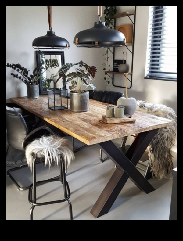 Βιομηχανική διακόσμηση τραπεζαρίας Μια μοντέρνα εμφάνιση σε ρουστίκ κλασικό 6 Ιδέες Industrial Chic διακόσμησης τραπεζαρίας