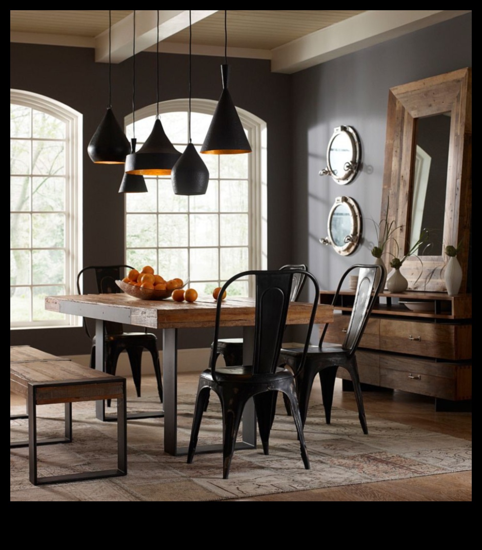 Βιομηχανική διακόσμηση τραπεζαρίας Μια μοντέρνα εμφάνιση σε ρουστίκ κλασικό 4 Ιδέες Industrial Chic διακόσμησης τραπεζαρίας