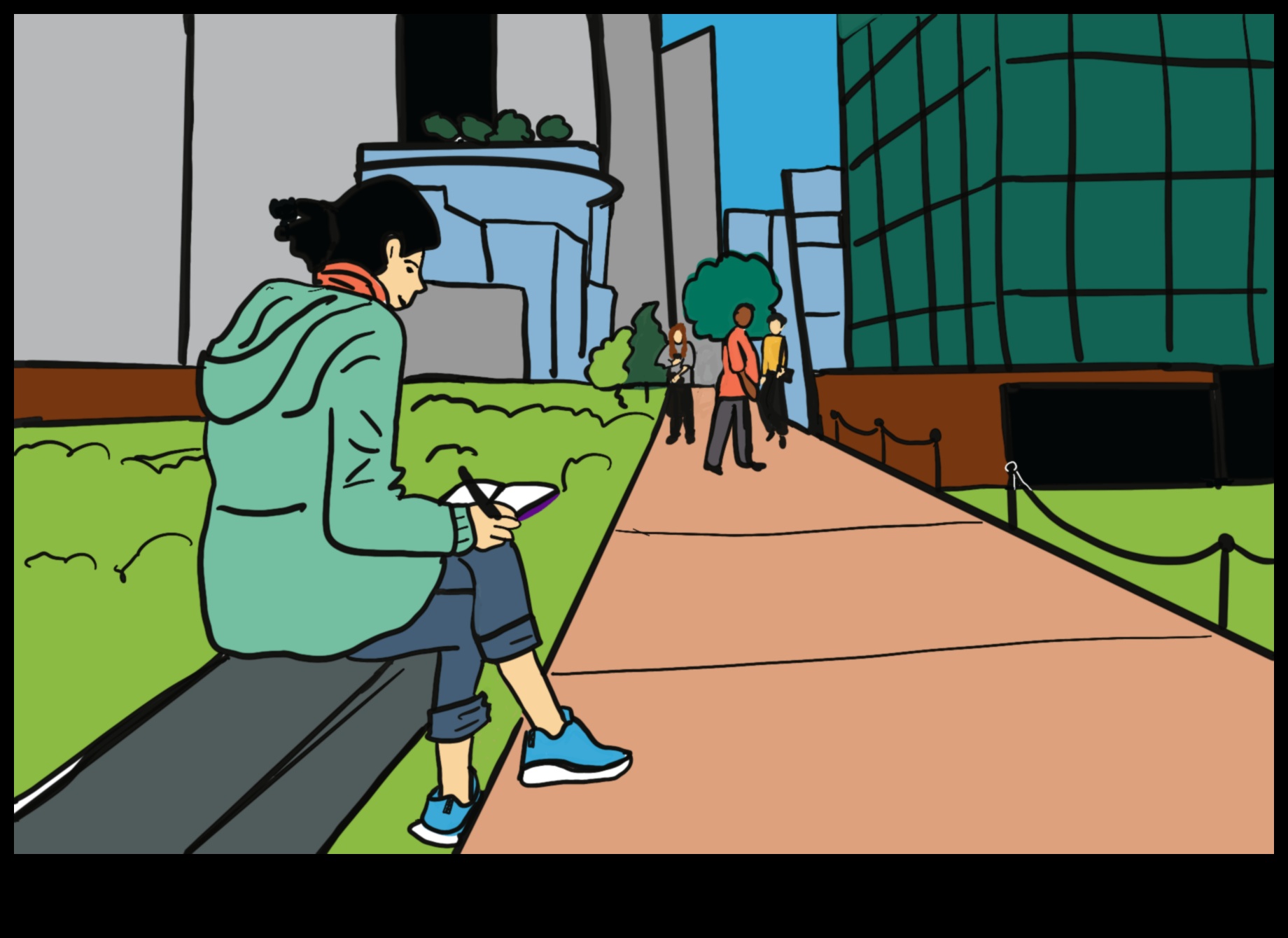 Ημερολόγιο Αστικού Σκίτσου που τεκμηριώνει καθημερινές σκηνές πόλης 4 Urban Sketching Diary: Documenting Daily Scenes City