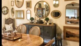 Μπορείτε να προτείνετε τρόπους να τακτοποιήσετε αντίκες καθρέφτες σε έναν τοίχο γκαλερί για μια κομψή εμφάνιση;