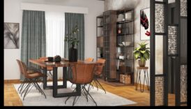 Ιδέες Industrial Chic διακόσμησης τραπεζαρίας