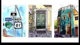 Ημερολόγιο Αστικού Σκίτσου που Τεκμηριώνει Καθημερινές Σκηνές Πόλης 3 Urban Sketching Diary: Documenting Daily Scenes City