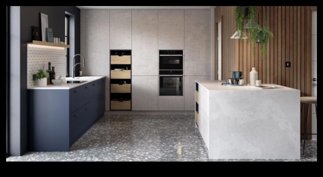 Πώς μπορώ να χρησιμοποιήσω το σκυρόδεμα στο Industrial Chic Design Kitchen για μια μοντέρνα πινελιά;